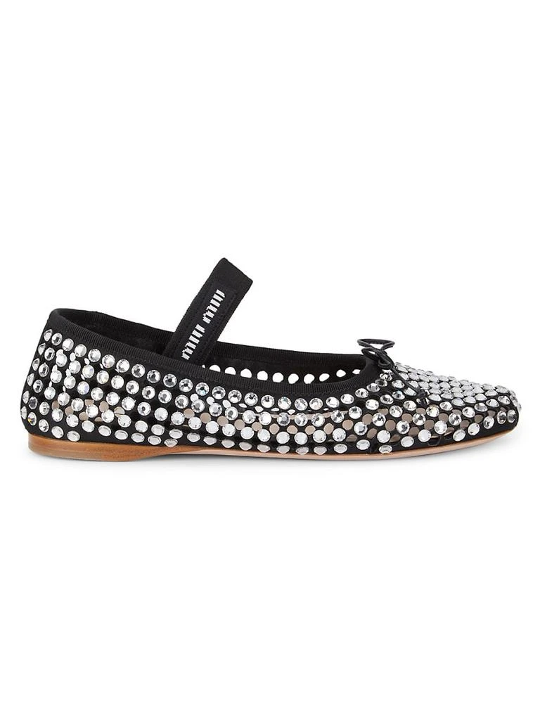 商品Miu Miu|Crystal-Embellished Ballet Flats,价格¥11930,第1张图片