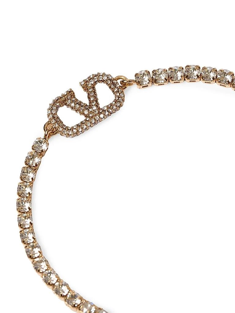 商品Valentino|V-Logo Signature Metal and Swarovski Crystal Bracelet,价格¥6286,第2张图片详细描述