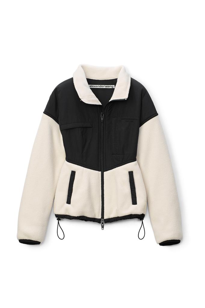 alexanderwang | SCULPTED JACKET IN TEDDY FLEECE & NYLON 2813.96元 商品图片