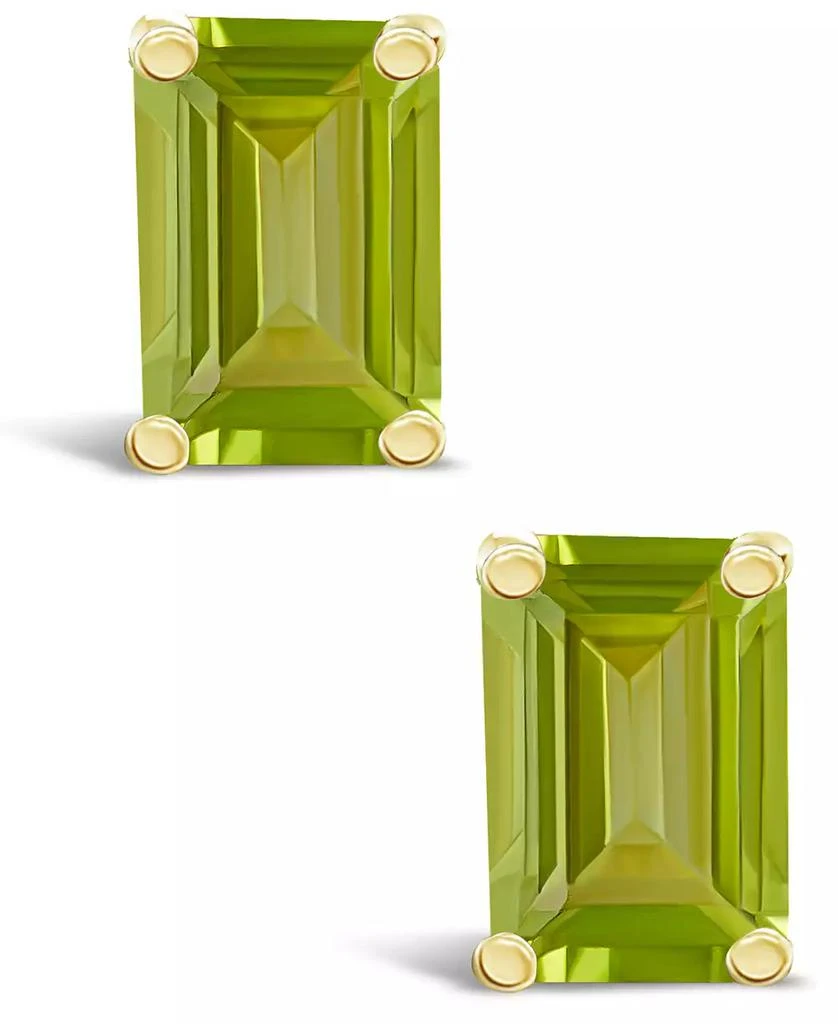 商品Macy's|Peridot (1-3/8 ct. t.w.) Stud Earrings in 14K Yellow Gold or 14K White Gold,价格¥3721,第3张图片详细描述