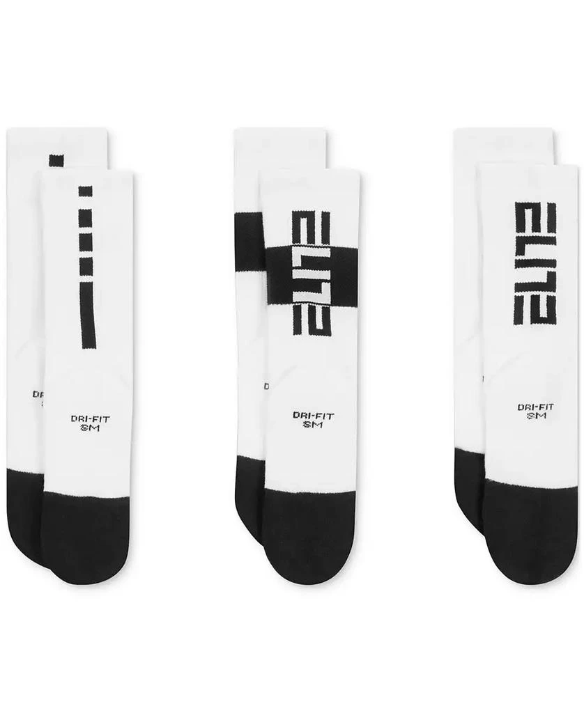 商品NIKE|Big Kids Elite Basketball Crew Socks, Pack of 3,价格¥170,第5张图片详细描述