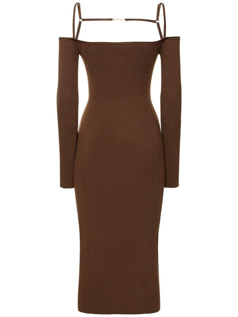 商品Jacquemus|La Robe Sierra Ribbed Jersey Midi Dress,价格¥2441,第4张图片详细描述