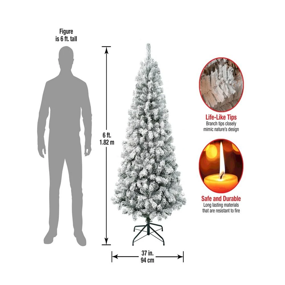 商品National Tree Company|First Traditions 6' Acacia Flocked Tree,价格¥1682,第4张图片详细描述