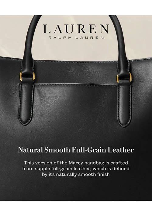 商品Ralph Lauren|Ralph Lauren Leather Large Marcy Satchel,价格¥3607,第3张图片详细描述