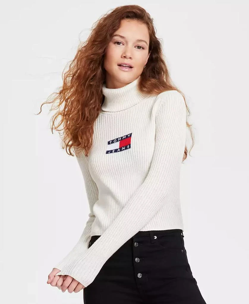 商品Tommy Jeans|女士徽标旗帜高领毛衣,价格¥425,第1张图片