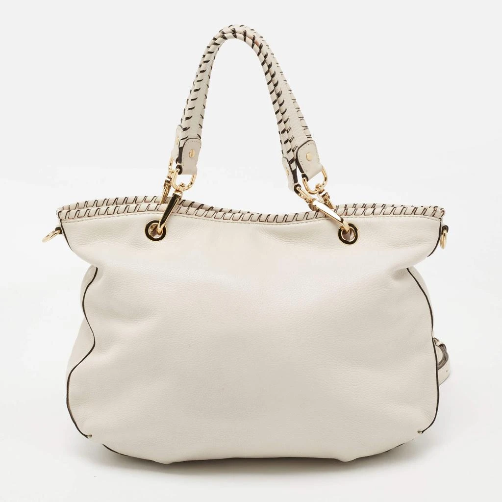 商品[二手商品] Michael Kors|MICHAEL Michael Kors White Leather Whipstitch Detail Bennet Tote,价格¥811,第4张图片详细描述