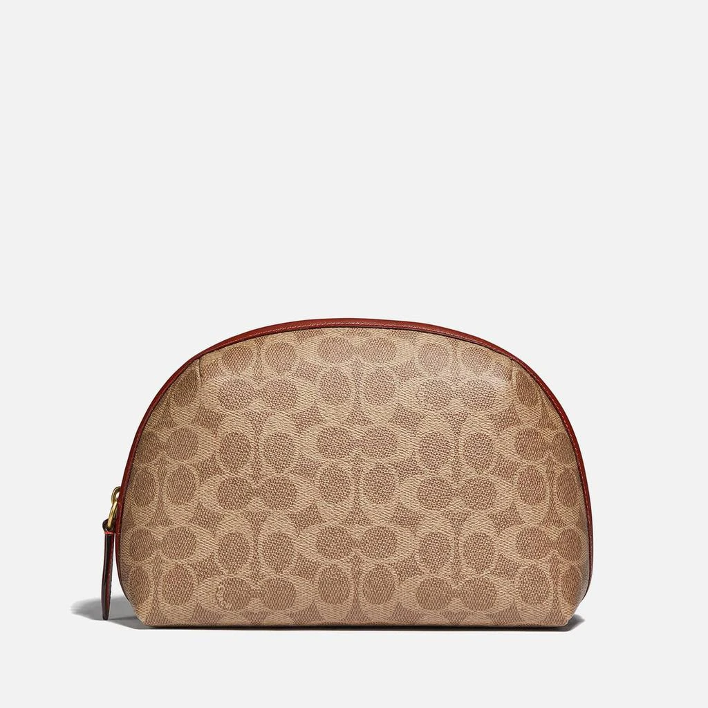 商品Coach|Coach Women's Signature Julienne Cosmetic Case - Tan Rust,价格¥732,第1张图片