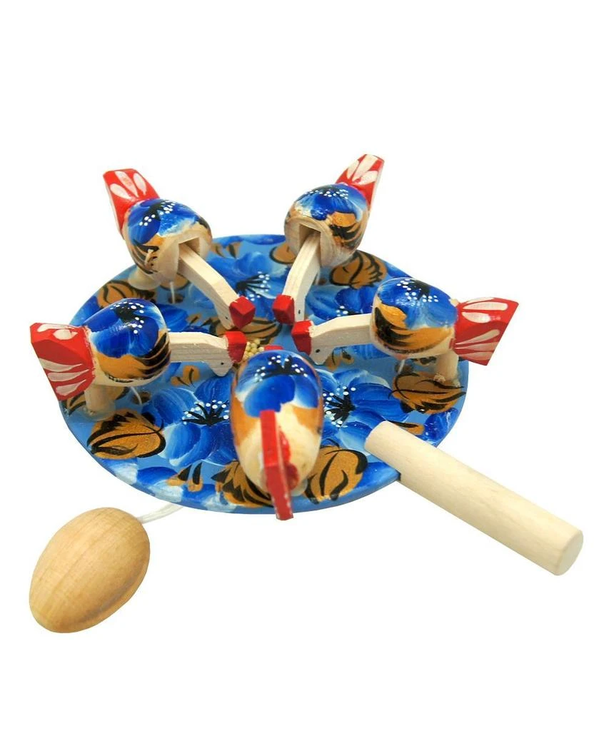商品G. DeBrekht|Designocracy Pecking Chicken Hen Wood Figurine Blue,价格¥314,第1张图片