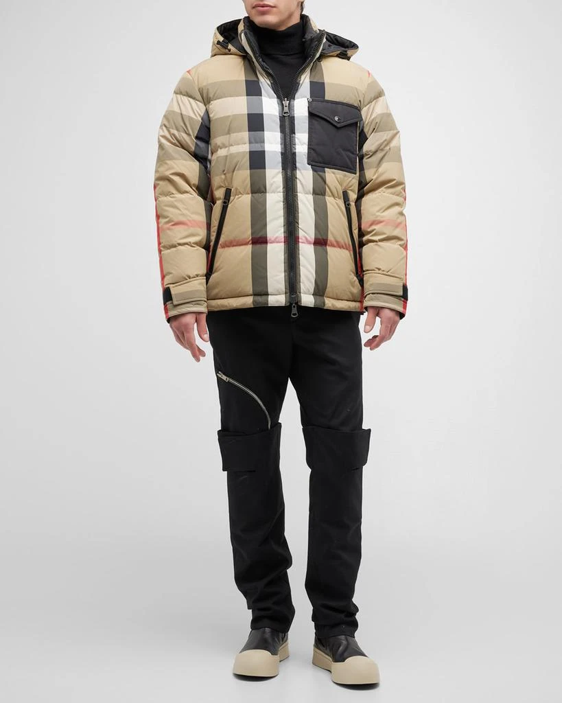 商品Burberry|Men's Rutland Reversible Check Puffer Jacket,价格¥16035,第2张图片详细描述