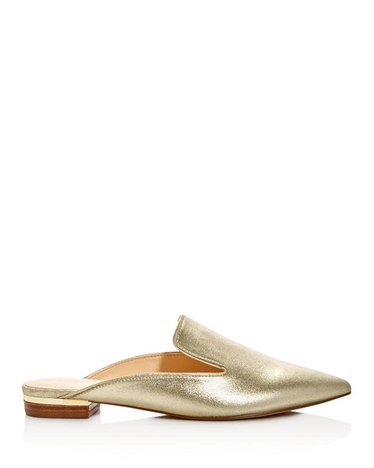 商品Ivanka Trump|Tissa Metallic Pointed Toe Mules,价格¥658,第2张图片详细描述