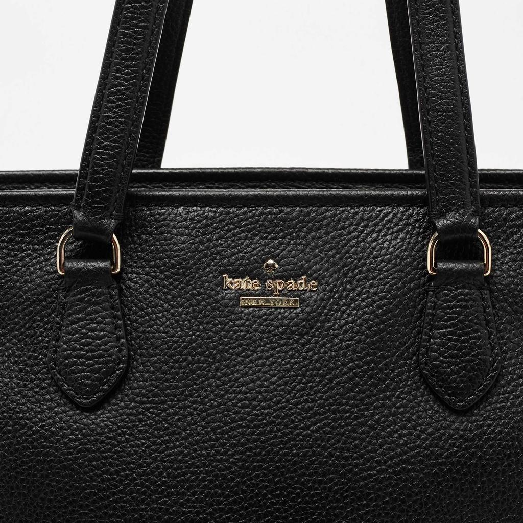 商品[二手商品] Kate Spade|Kate Spade Black Leather Small Jackson Street Hayden Tote,价格¥1320,第7张图片详细描述