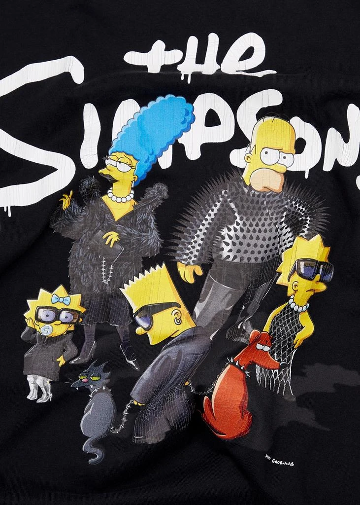商品Balenciaga|X The Simpsons black printed cotton T-shirt,价格¥3022,第5张图片详细描述