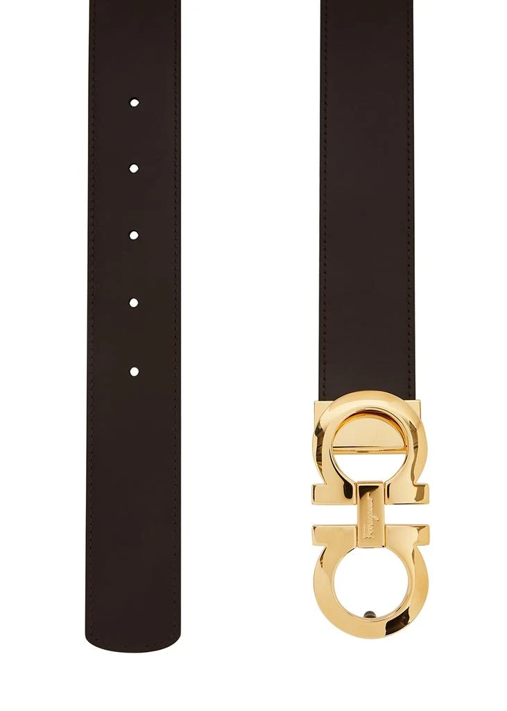 商品Salvatore Ferragamo|Gancini black reversible leather belt,价格¥3812,第3张图片详细描述