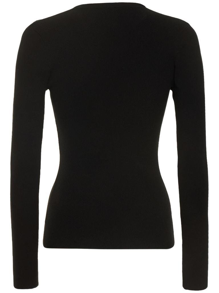 商品Michael Kors|Ribbed Jersey Cutout Crewneck Sweater,价格¥2586,第3张图片详细描述