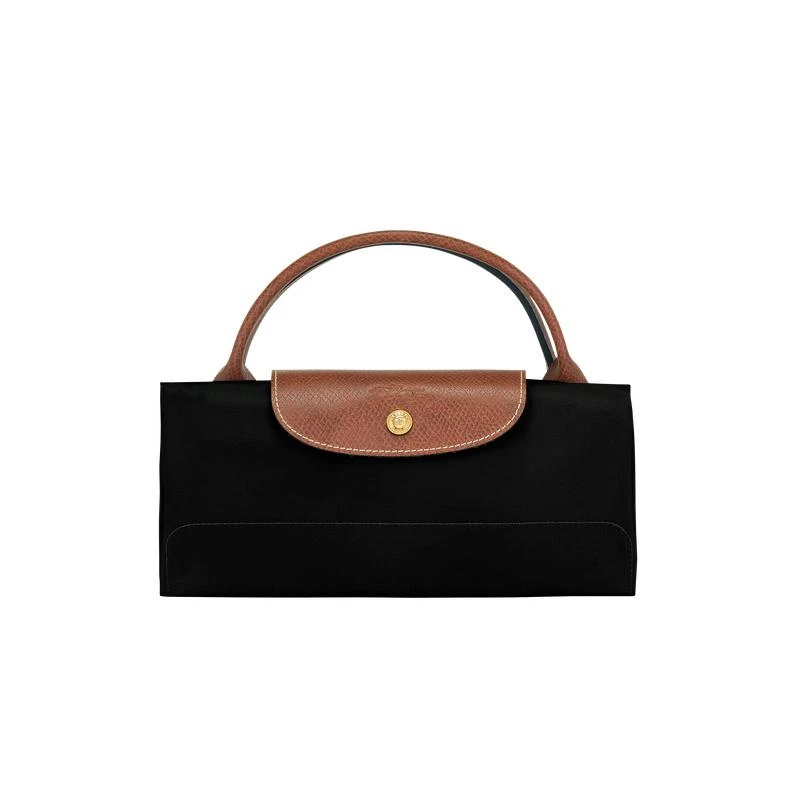 商品[国内直发] Longchamp|珑骧 LONGCHAMP 奢侈品 情侣款 男女同款LE PLIAGE系列特大号黑色织物短柄可折叠手提包饺子包 1625 089 001,价格¥740,第4张图片详细描述