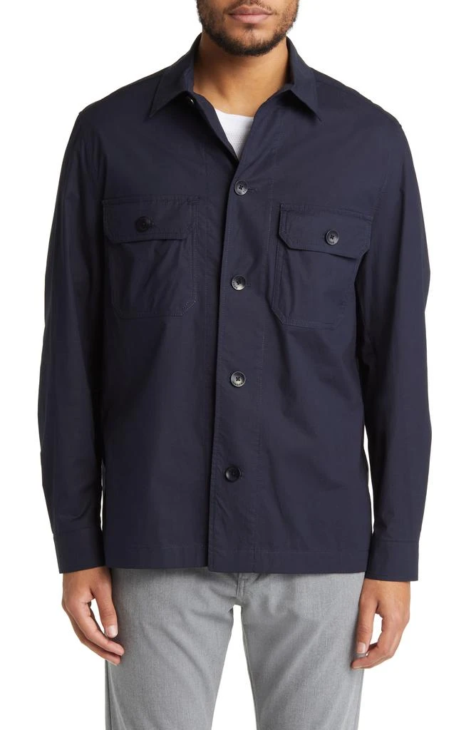 商品Hugo Boss|Carper Stretch Cotton Shirt Jacket,价格¥600,第2张图片详细描述