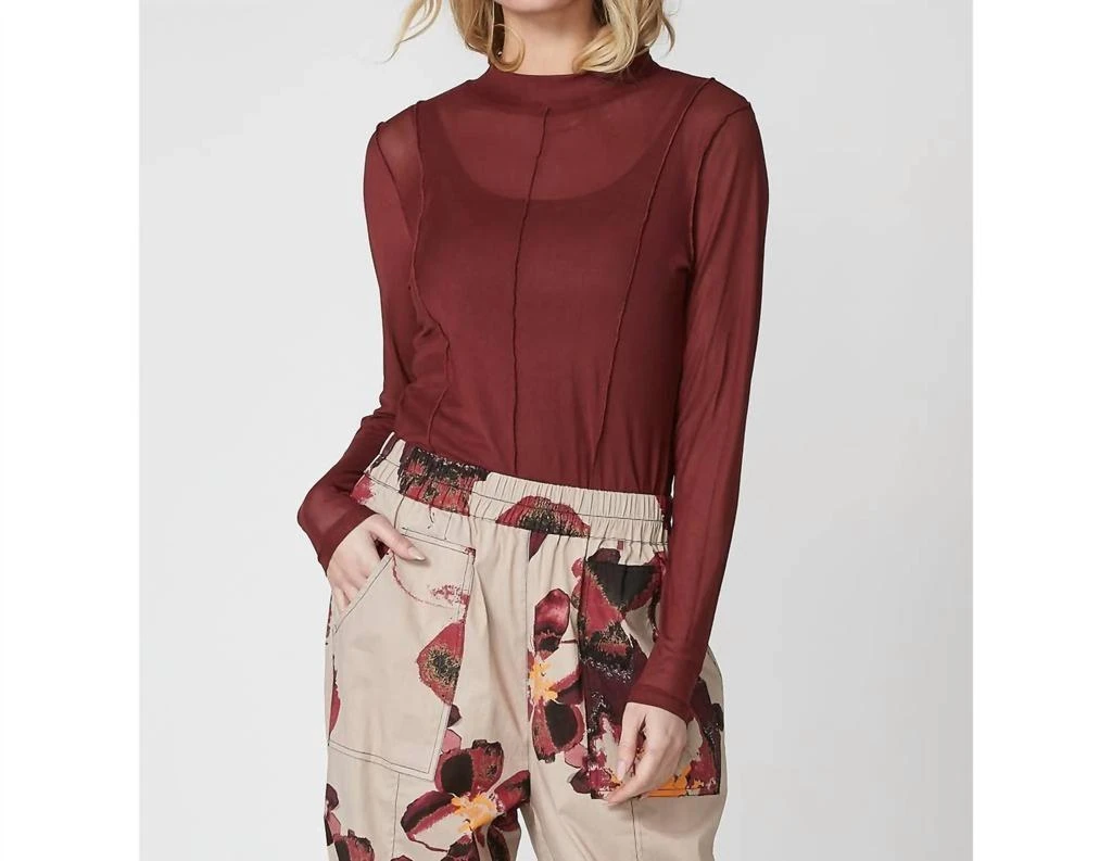 商品NU Denmark|Runni Blouse Recycle - Wine In Red,价格¥274,第1张图片