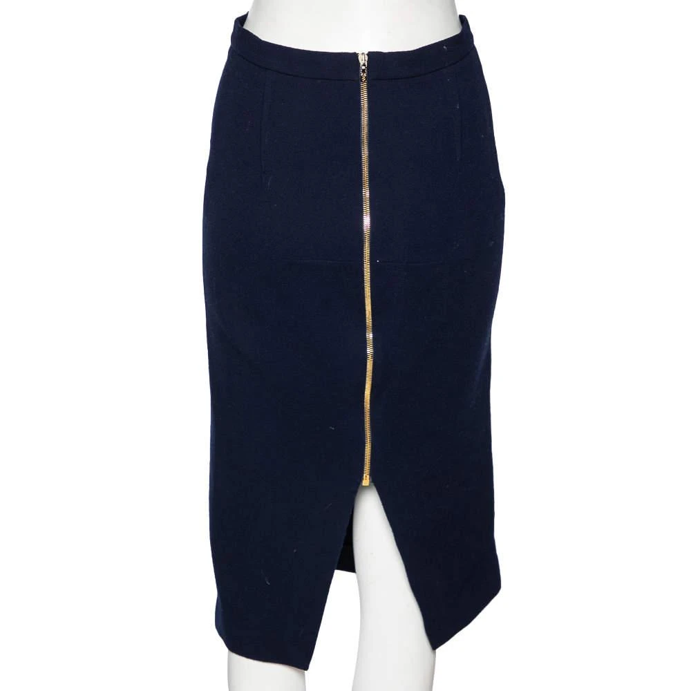 商品[二手商品] ROLAND MOURET|Roland Mouret Navy Blue Wool Crepe Pencil Skirt M,价格¥966,第3张图片详细描述