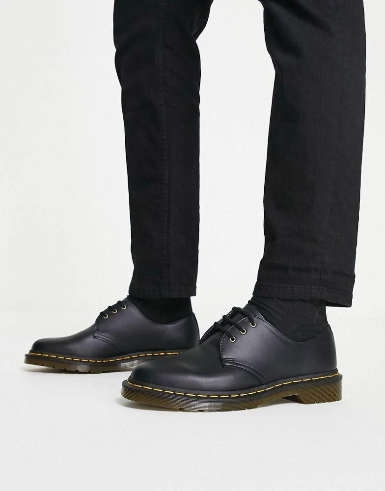 商品Dr. Martens|Dr Martens vegan 1461 3-eye shoes in black,价格¥1157,第1张图片