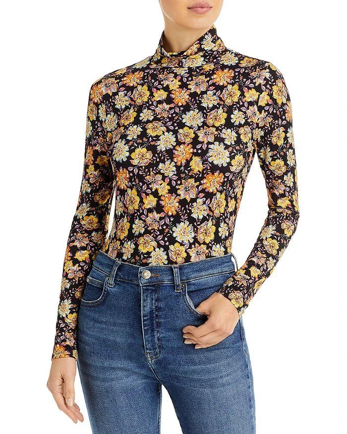 商品AQUA|Tapestry Floral Mock Neck Top - 100% Exclusive,价格¥181,第1张图片