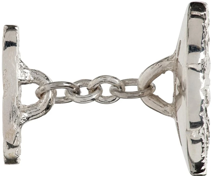 商品Bleue Burnham|SSENSE Exclusive Silver Citrus Cufflink,价格¥2711,第2张图片详细描述
