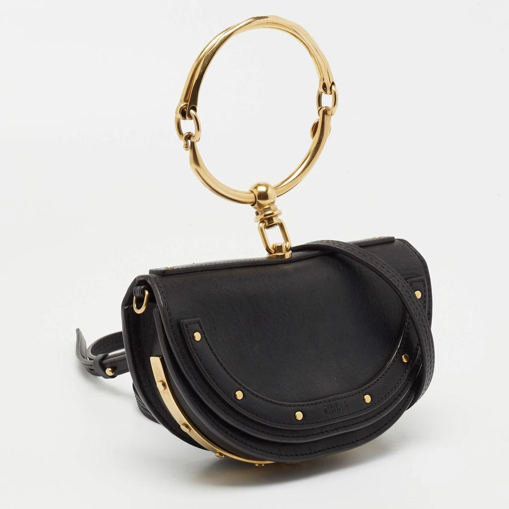 商品[二手商品] Chloé|Chloe Black Leather Small Nile Bracelet Minaudière Crossbody Bag,价格¥4591,第3张图片详细描述
