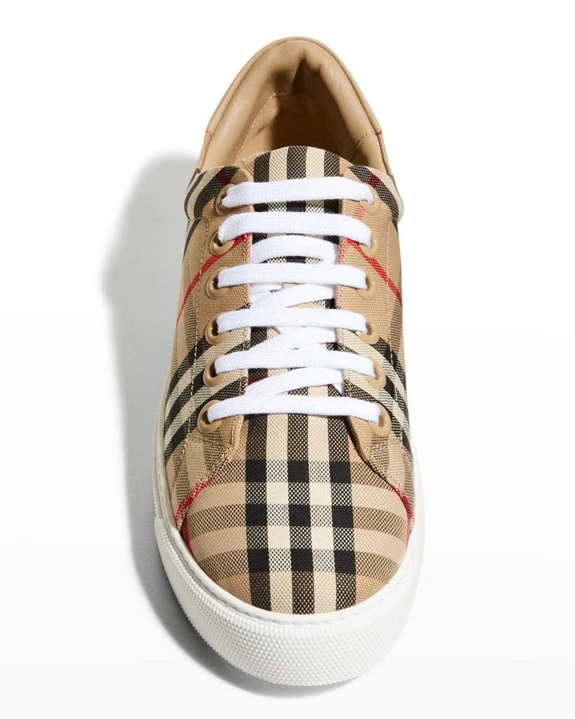 商品Burberry|New Albridge Check Low-Top Sneakers,价格¥4860,第5张图片详细描述