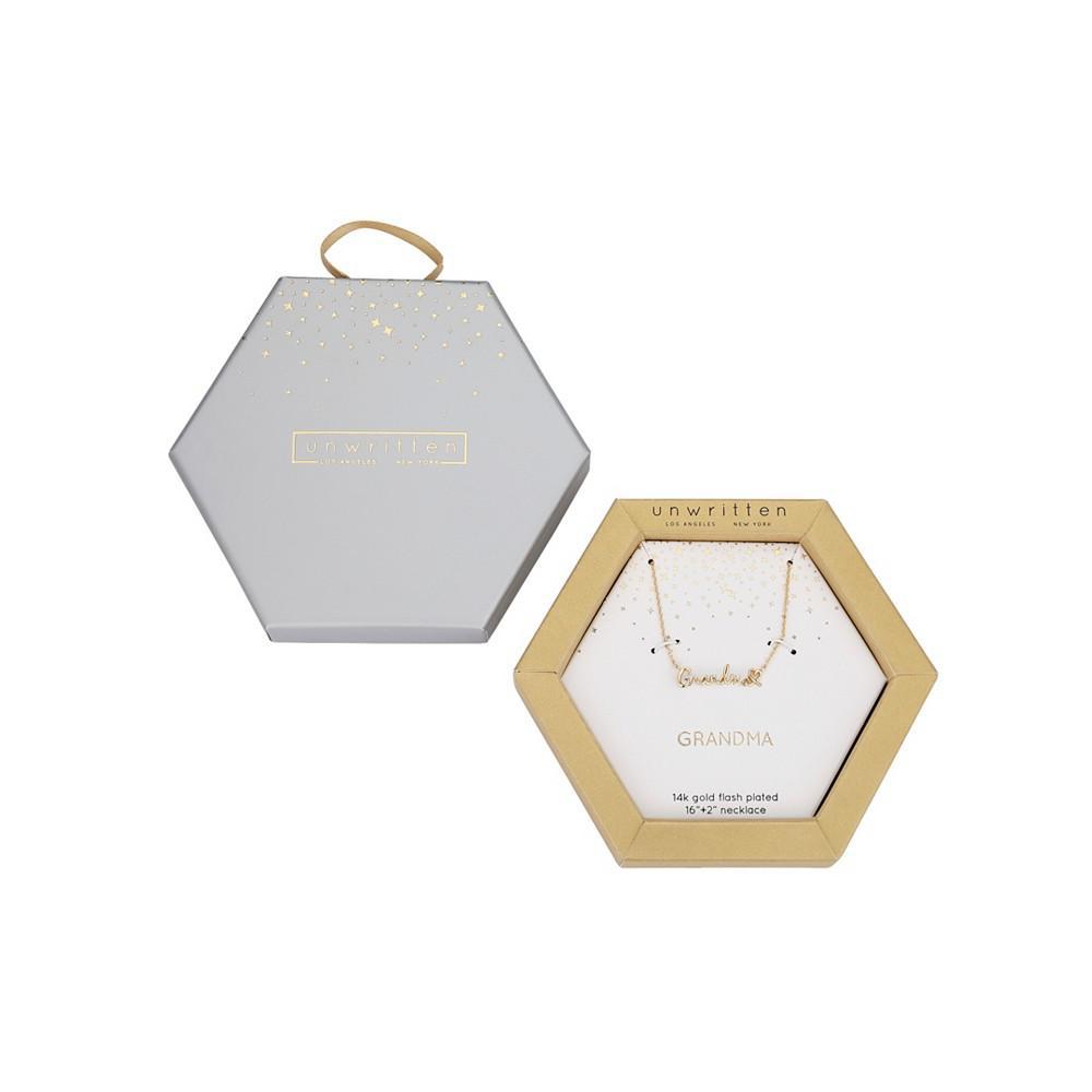 商品Unwritten|14K Gold Flash-Plated 'Grandma' Heart Necklace with Extender,价格¥215,第5张图片详细描述