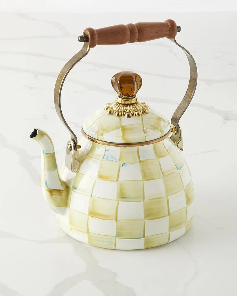 商品MacKenzie-Childs|Parchment Check 2-Quart Tea Kettle,价格¥1165,第1张图片