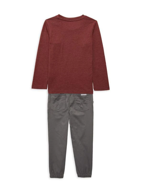 商品Calvin Klein|​Boy’s 2-Piece Tee & Pants Set,价格¥161,第2张图片详细描述