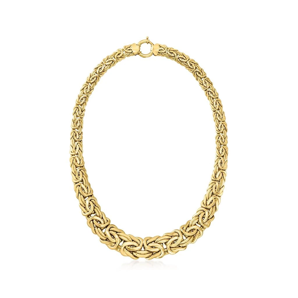 商品Ross-Simons|Ross-Simons 14kt Yellow Gold Graduated Byzantine Necklace,价格¥26629,第4张图片详细描述