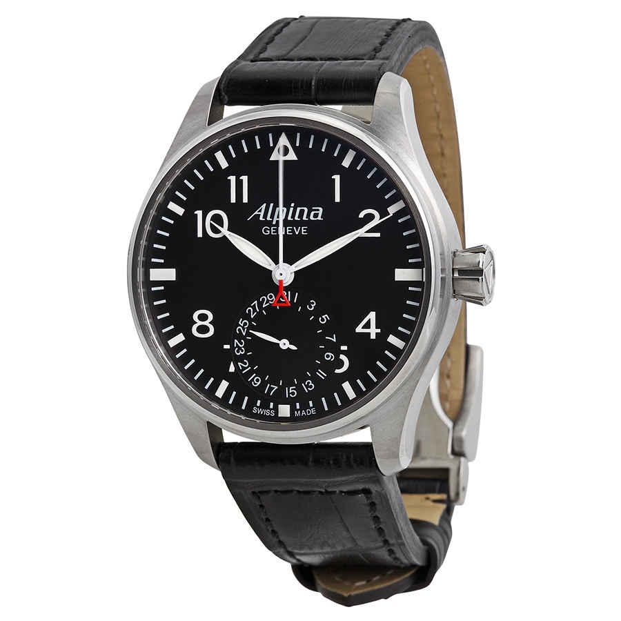 Alpina Aviation Automatic Black Dial Black Leather Mens Watch 710B4S6商品第1张图片规格展示