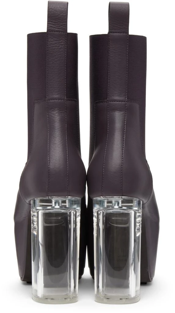 商品Rick Owens|Purple Beveled Platform Boots,价格¥5135,第4张图片详细描述