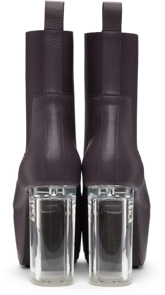 商品Rick Owens|Purple Beveled Platform Boots,价格¥14243,第6张图片详细描述