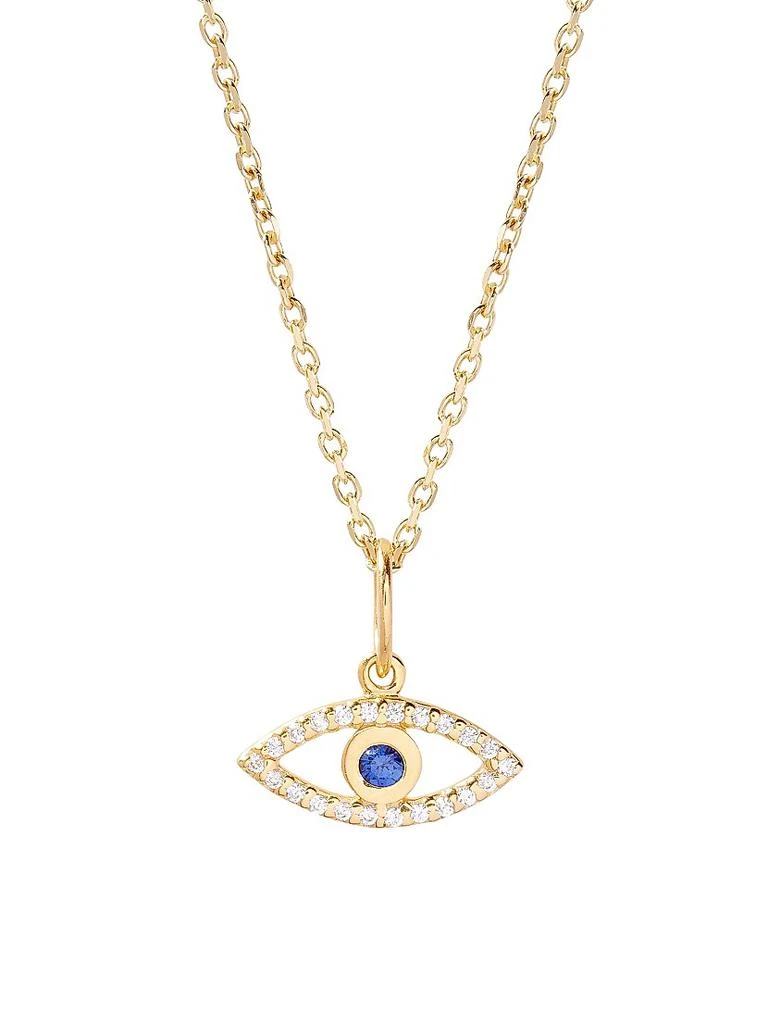 商品brook & york|Adeline Evil Eye 14K-Gold Vermeil & White Topaz Pendant Necklace,价格¥812,第1张图片