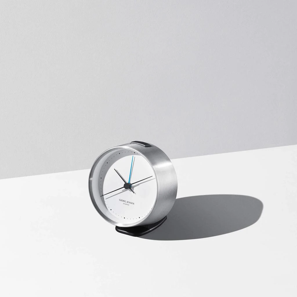 商品Georg Jensen|Hk clock w. Alarm and holder-white 10cm,价格¥1001,第4张图片详细描述