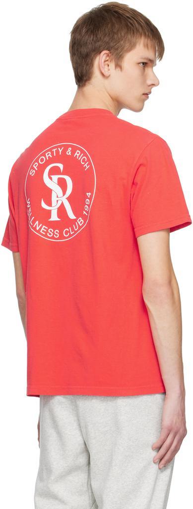 商品Sporty & Rich|Orange Printed T-Shirt,价格¥381,第5张图片详细描述