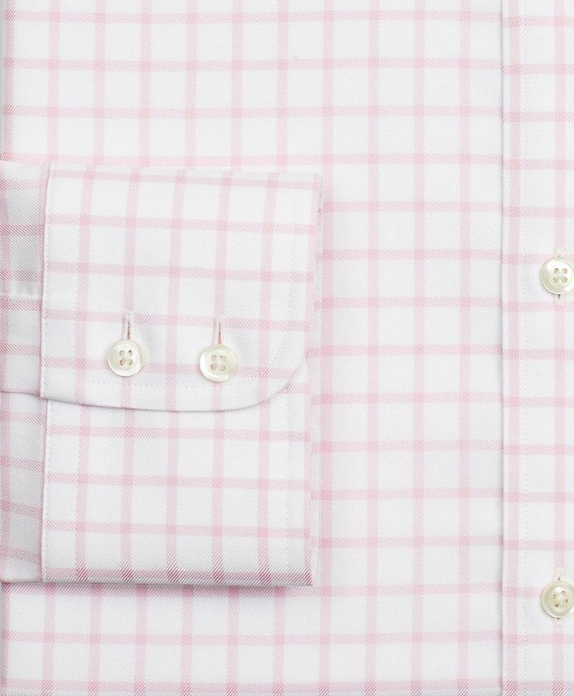 商品Brooks Brothers|Stretch Regent Regular-Fit Dress Shirt, Non-Iron Twill Ainsley Collar Grid Check,价格¥375,第3张图片详细描述
