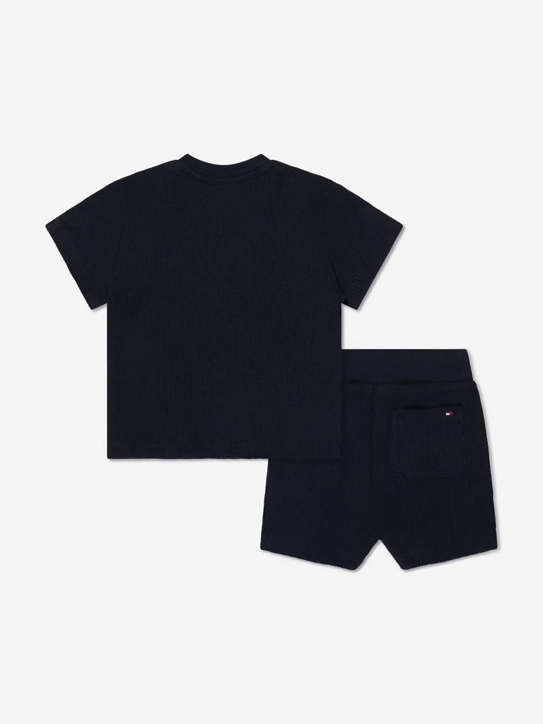 商品Tommy Hilfiger|Baby Waffle T-Shirt and Shorts Set in Navy,价格¥570,第2张图片详细描述