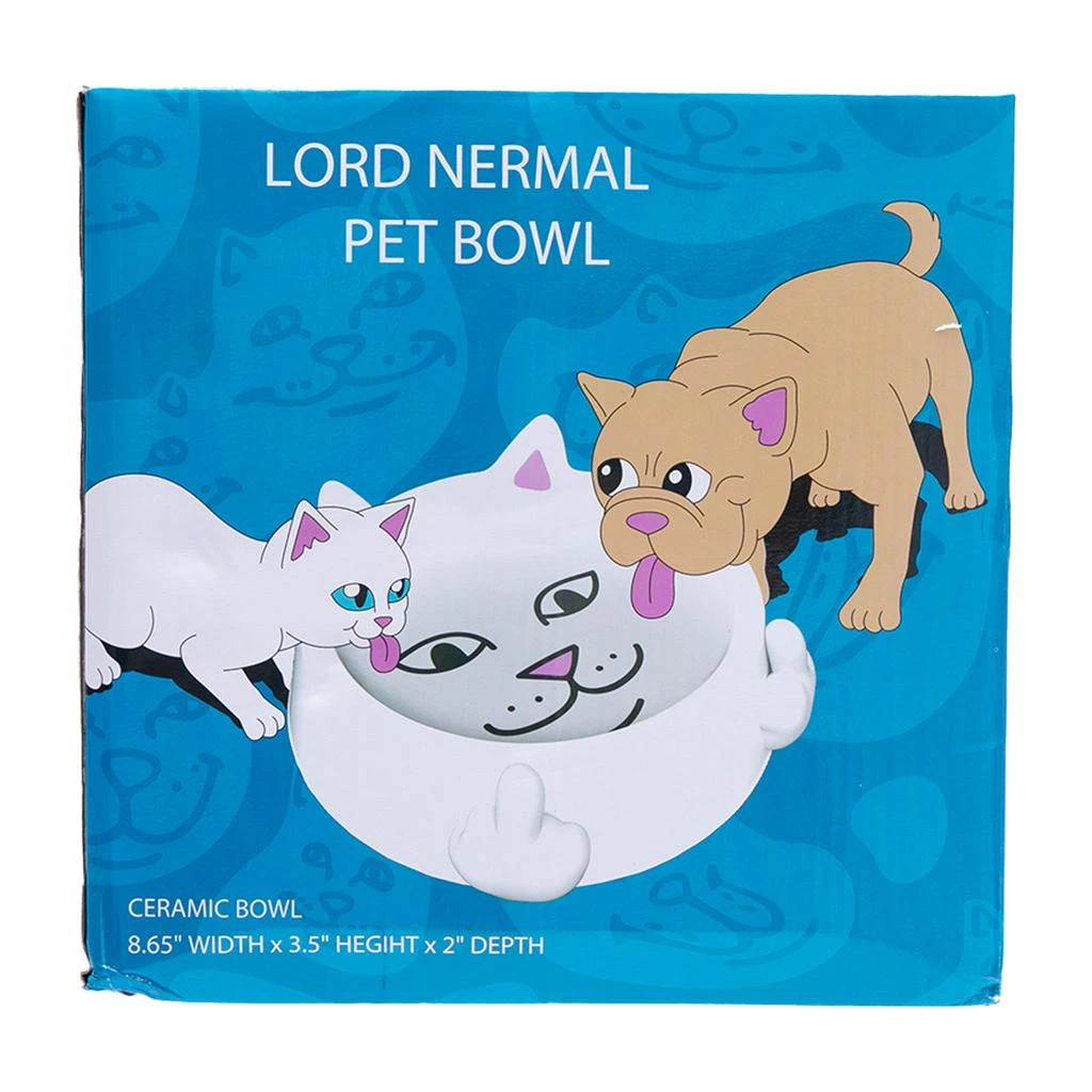 商品RIPNDIP|Lord Nermal Pet Bowl (White),价格¥212,第3张图片详细描述