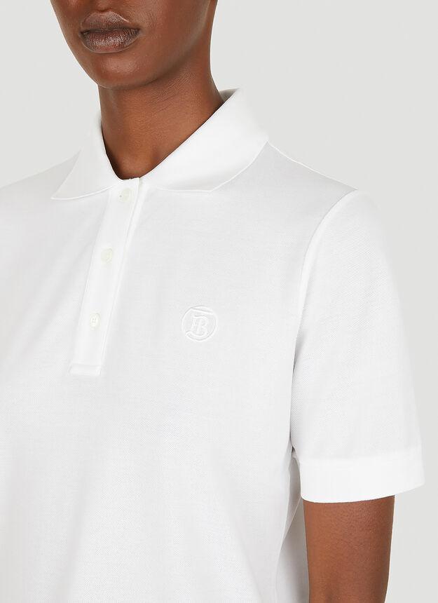 TB Logo Embroidery Polo Shirt in White商品第5张图片规格展示