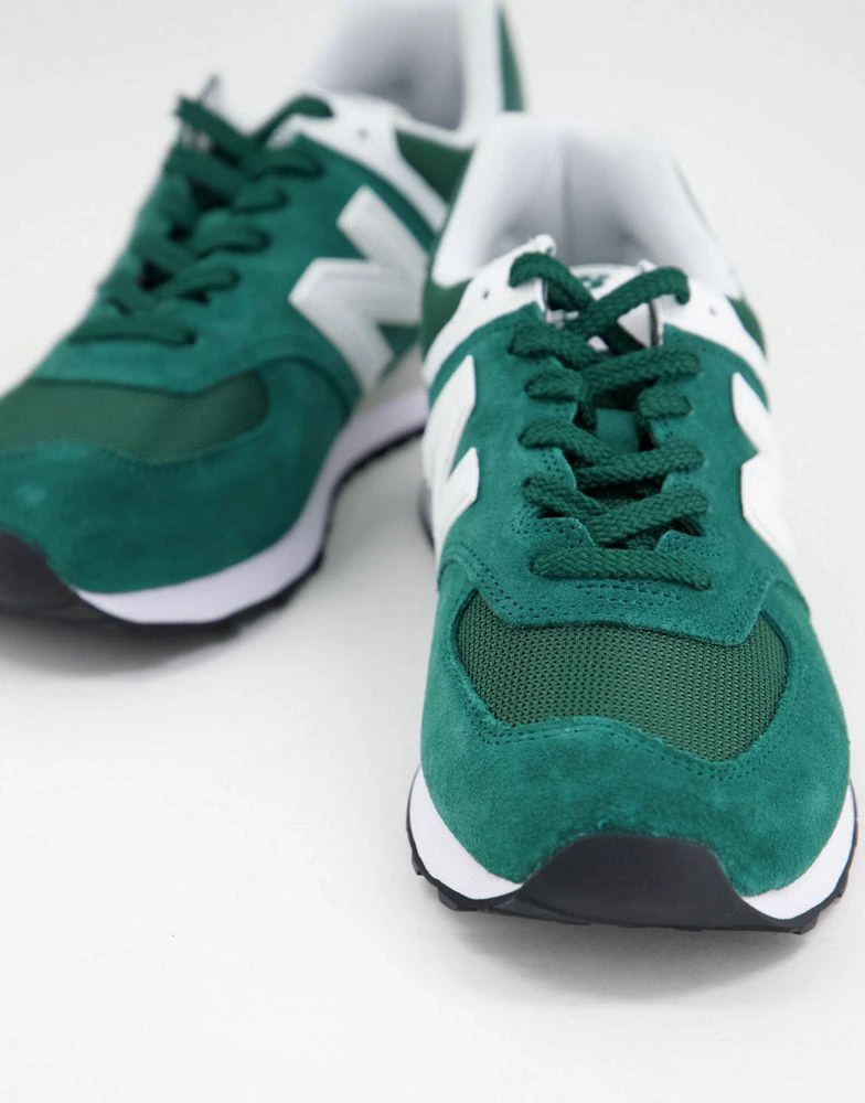 商品New Balance|New Balance 574 trainers in deep green and white,价格¥570,第2张图片详细描述