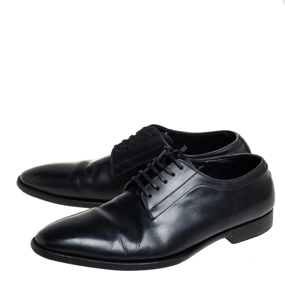 商品[二手商品] Dior|Dior Black Leather Oxfords Size 41,价格¥2292,第4张图片详细描述