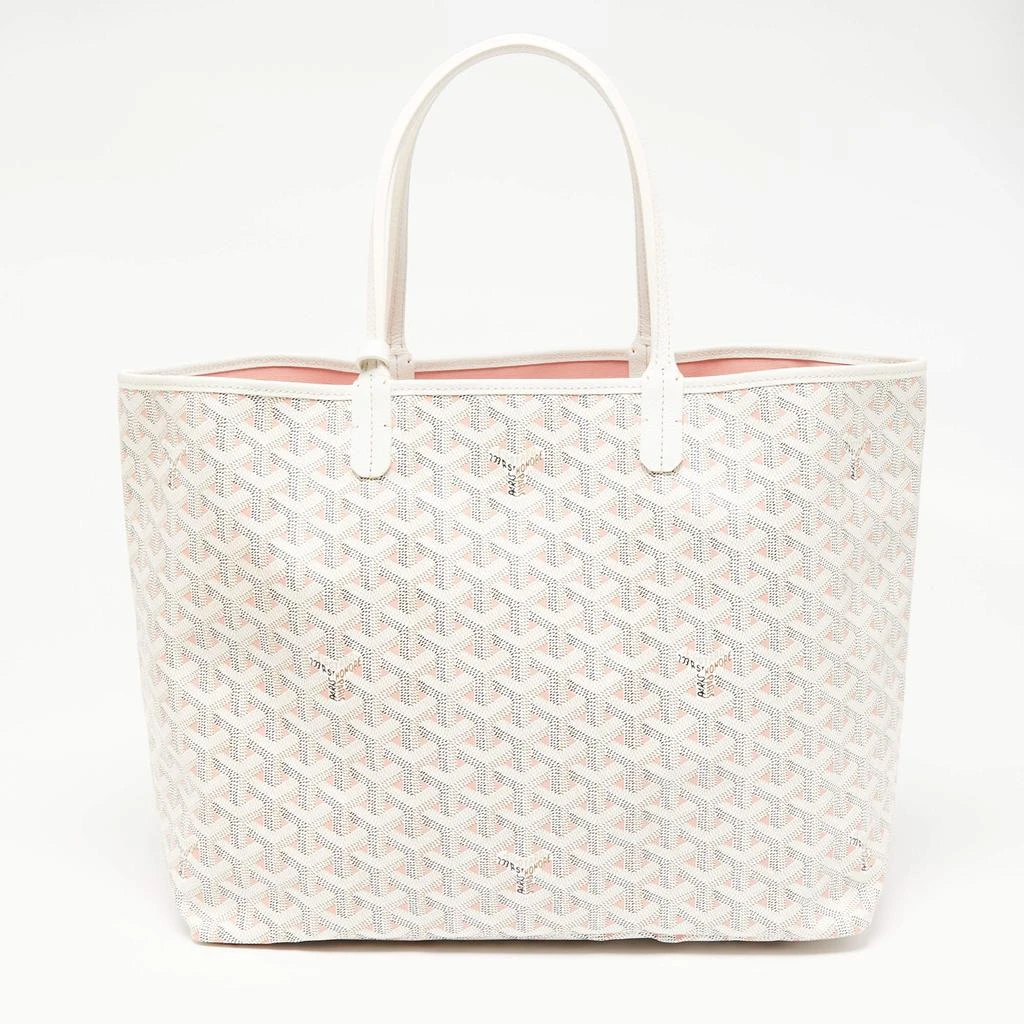 商品Goyard|Goyard White/Pink Goyardine Coated Canvas and Leather Saint Louise Claire Voie PM Tote,价格¥32377,第4张图片详细描述