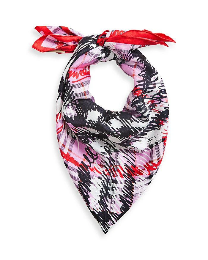 商品Burberry|Scribble Check Silk Square Scarf,价格¥2351,第1张图片