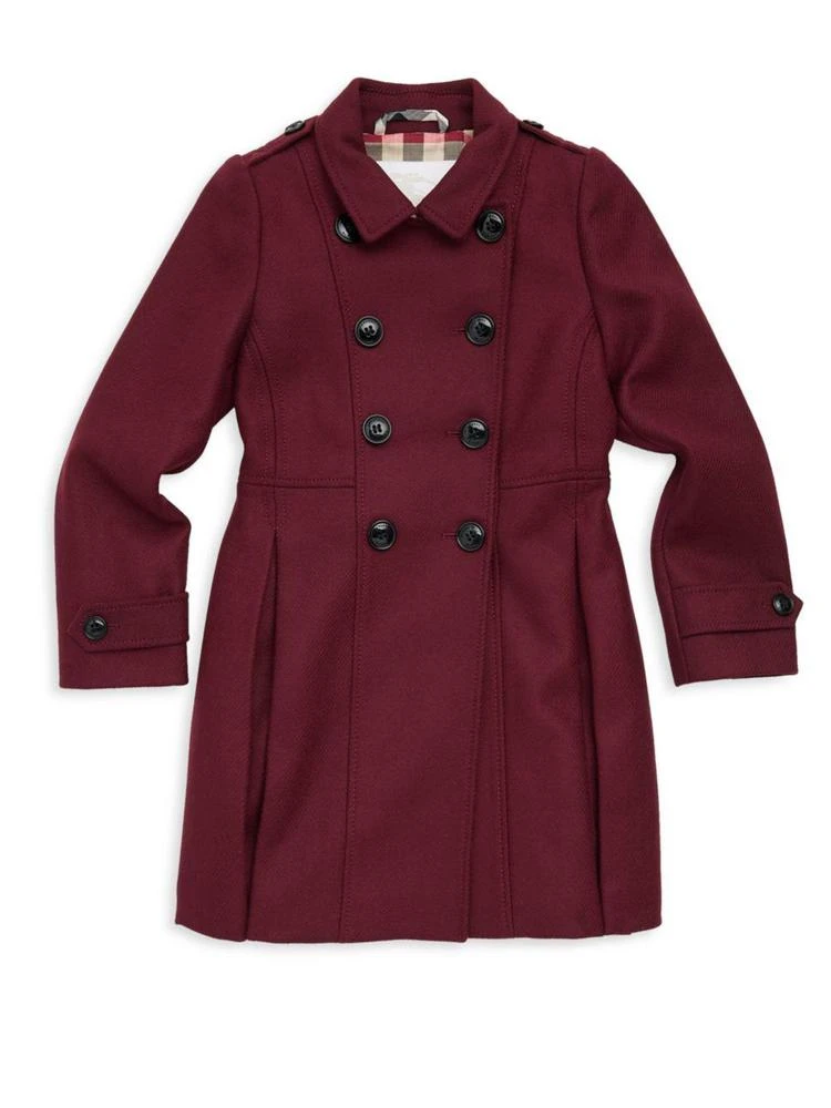 商品Burberry|Little Girl's & Girl's Frieda Double Breasted Coat,价格¥1948,第1张图片