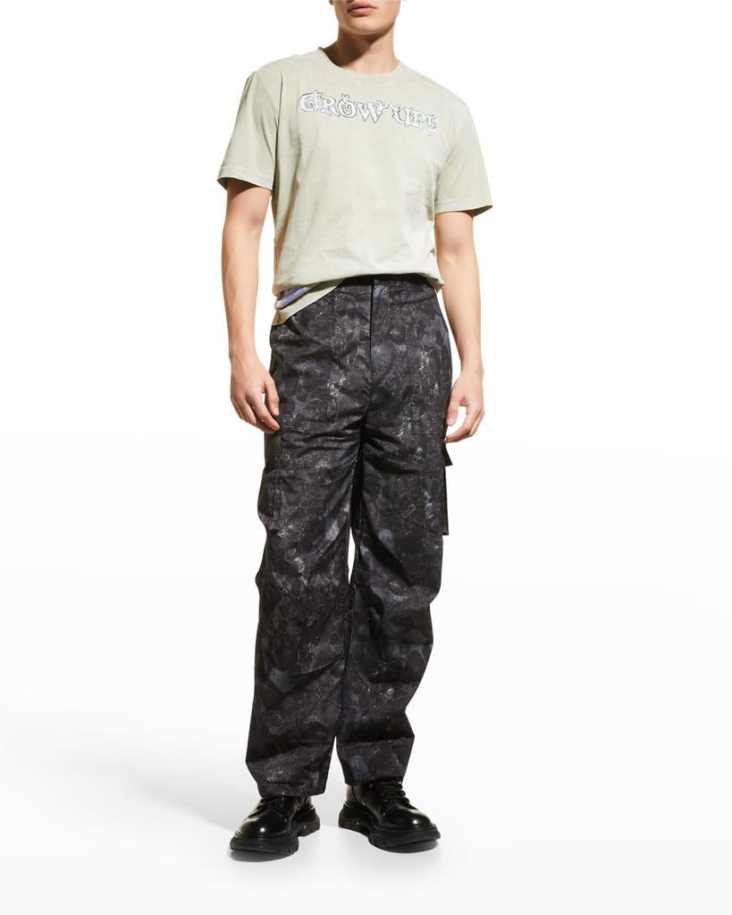 商品Alexander McQueen|Men's Forest Party Jersey T-Shirt,价格¥926,第5张图片详细描述