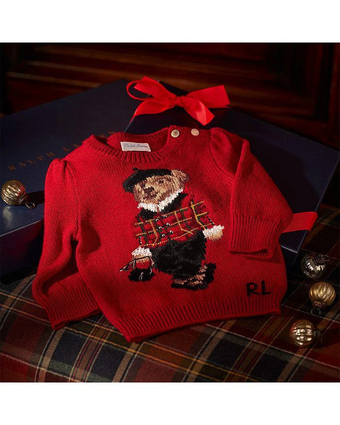 商品Ralph Lauren|Girls' Polo Bear Intarsia Sweater - Baby,价格¥353,第4张图片详细描述
