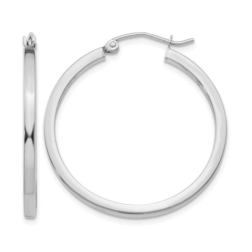 商品Diamond2Deal|14k Gold 2mm Square Shape Tube Hoop Earrings,价格¥5819,第5张图片详细描述