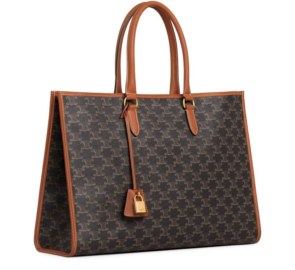 商品Celine|Horizontal cabas in Triomphe canvas and calfskin,价格¥17214,第2张图片详细描述